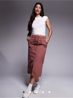 Jordan brand #nike Women's Midi Cargo Skirt in Dusty Rose